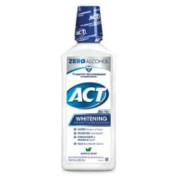 Act, Whitening Anticavity Fluoride Mouthwash, Alcohol Free, Gentle Mint, 16.9 Fl Oz (500 Ml)