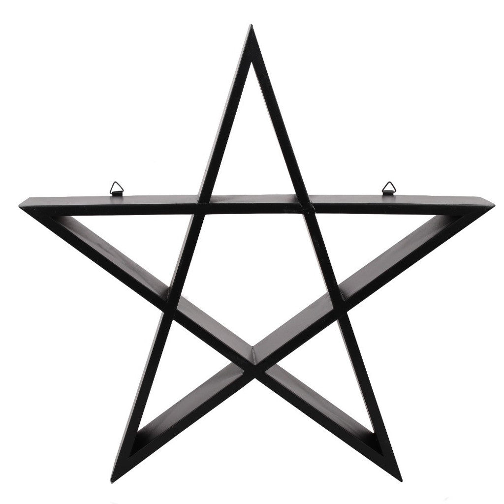 Black Pentagram Wall Art Shelf