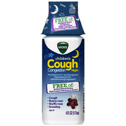 Vicks Childrens Cough Congestion Day Relief Liquid, Strawberry, 6 Oz