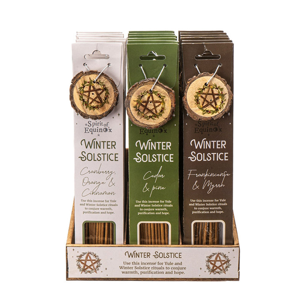 Winter Solstice Assorted Incense Display - Set of 18