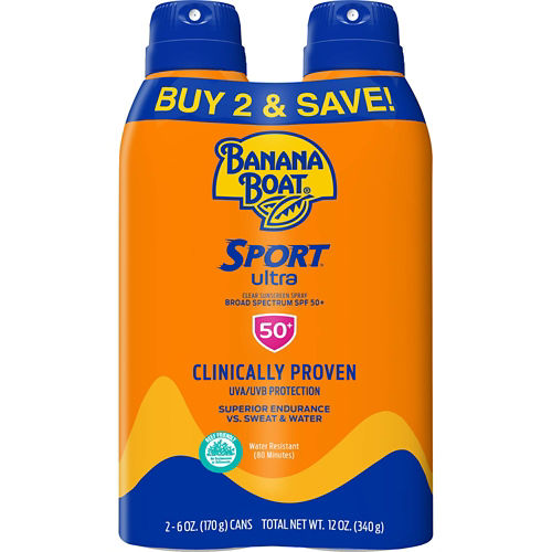 Banana Boat Sport Performance UltraMist SPF 50 C Spray Twin Pack