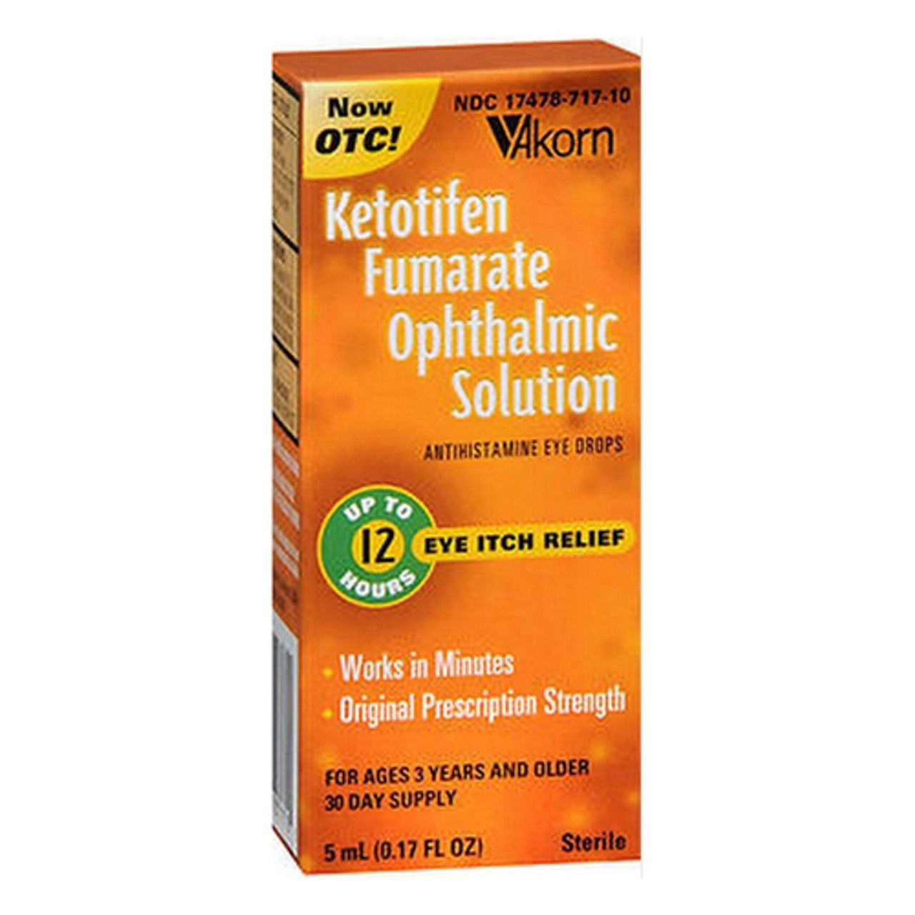 Zaditor Ketotifen Fumarate Ophthalmic Solution for Eye Itch Relief Solution, 0.17 Oz