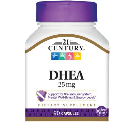 21st Century DHEA 25 mg Capsules, 90 Count