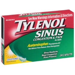 Tylenol Sinus + Headache Non-Drowsy Caplets, 24 count