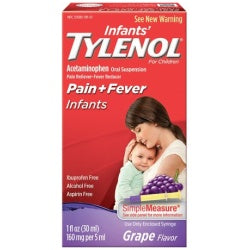 Tylenol Infant Suspension Grape 1 oz..