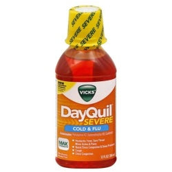 Vicks Dayquil Severe Cold & Flu Relief Liquid, 12 oz