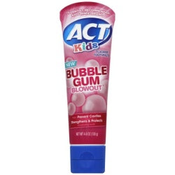 Act, Kids, Anticavity Fluoride Toothpaste, Bubble Gum Blowout, 4.6 Oz (130 G)