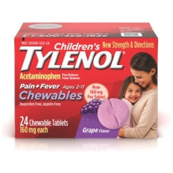 Tylenol Child Grape Chewable Tab 24ct