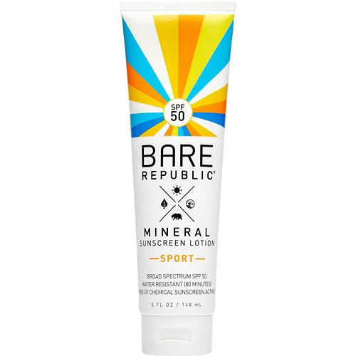 Bare Republic Mineral SPF 50 Sport Vanilla and Coconut Lotion 5 oz.