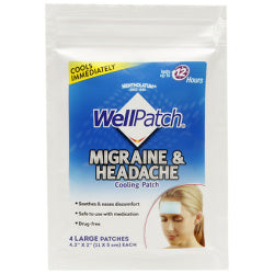 Wellpatch Migraine Cooling Patch 4ct