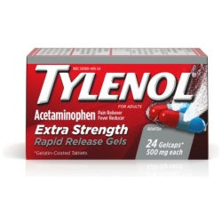 Tylenol Extra Strength Acetaminophen Rapid Release Gels, 24ct