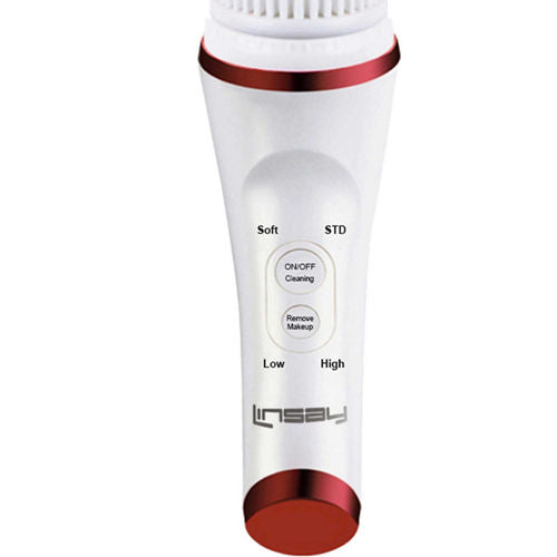 Linsay Ultrasonic Facial and Body Cleansing Brush with Temperature Control