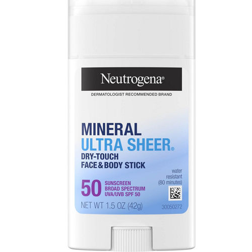 Neutrogena Ultra Sheer Mineral Face and Body SPF 50 Sunscreen Stick 1.5 oz.