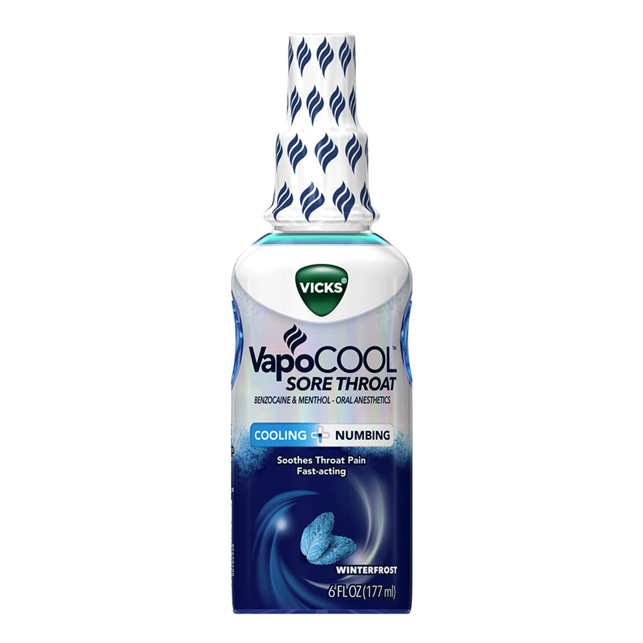 Vicks VapoCool Sore Throat Spray, Benzocaine, 177 Ml