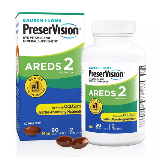 PreserVision Areds 2 Vitamins amin and Mineral Supplement Soft Gels, 90 Ea