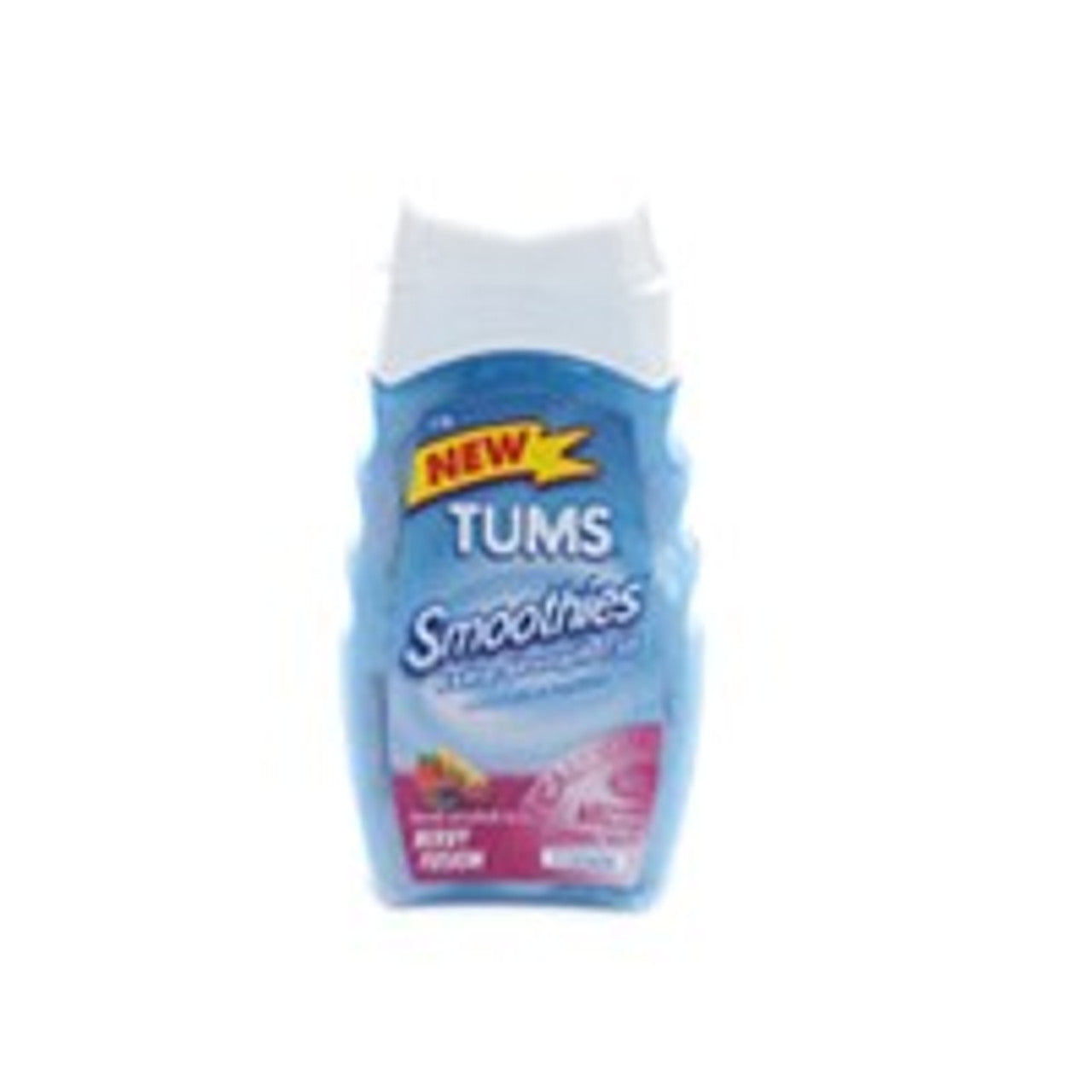 Tums Smoothies Antacid And Calcium Supplement Chewable Tablets, Berry Fusion - 60 Ea