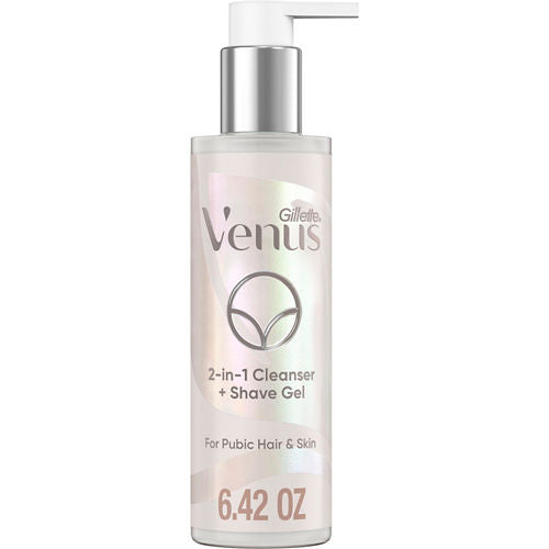 Gillette Venus for Pubic Hair and Skin 2-in-1 Cleanser + Shave Gel, 6.4 oz.