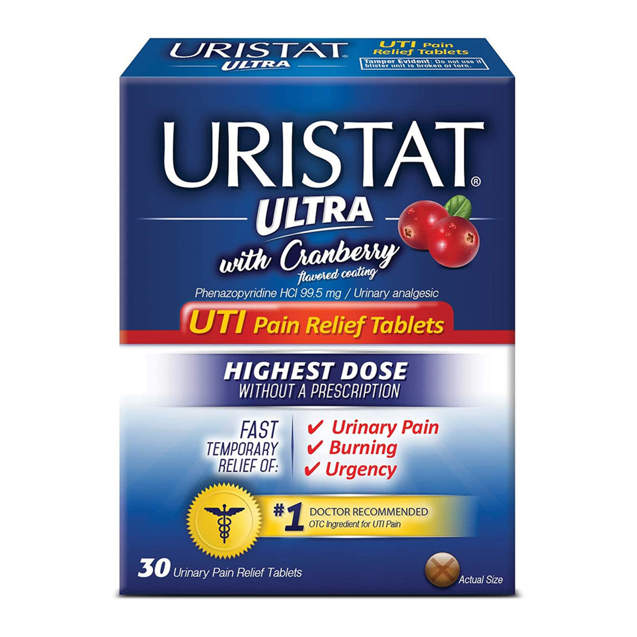 Uristat Ultra UTI Urinary Pain Relief Tablet, 30 Ea