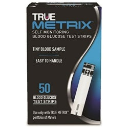 True Metrix Blood Glucose Test Strips Box of 50