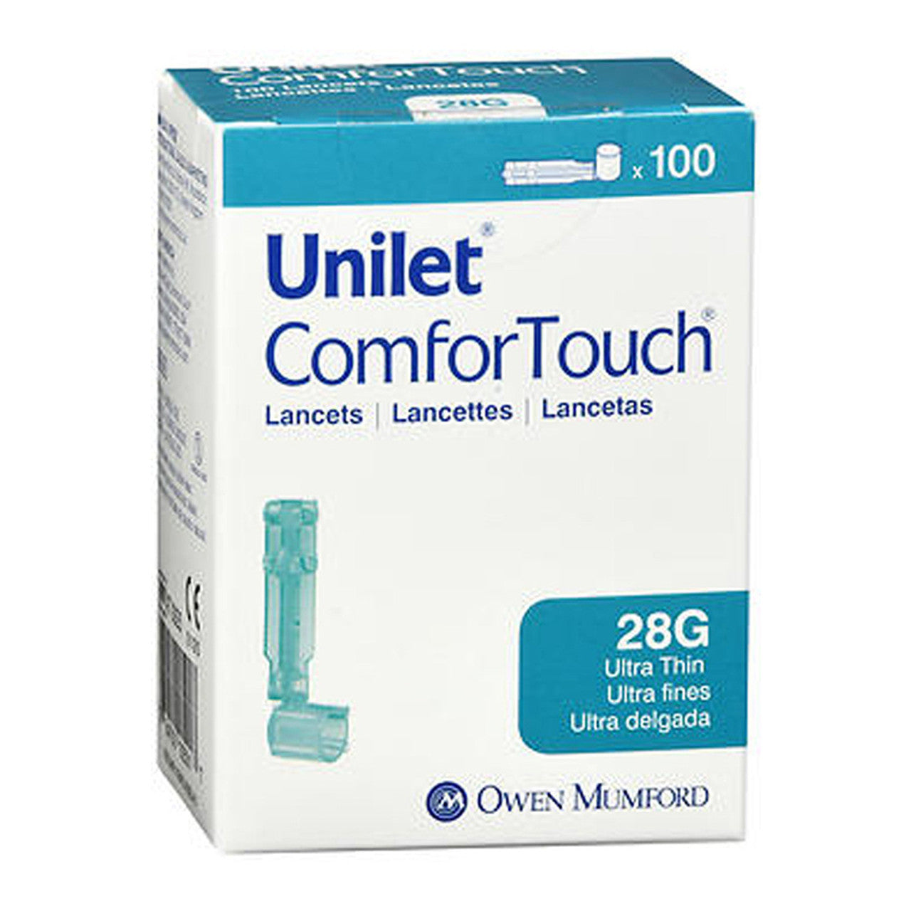 Unilet Comfort Touch 28 Grams Ultra Fine and Thin Lancets, 100 Ea