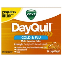 Vicks DayQuil Cough, Cold & Flu Relief, 24 liquicaps