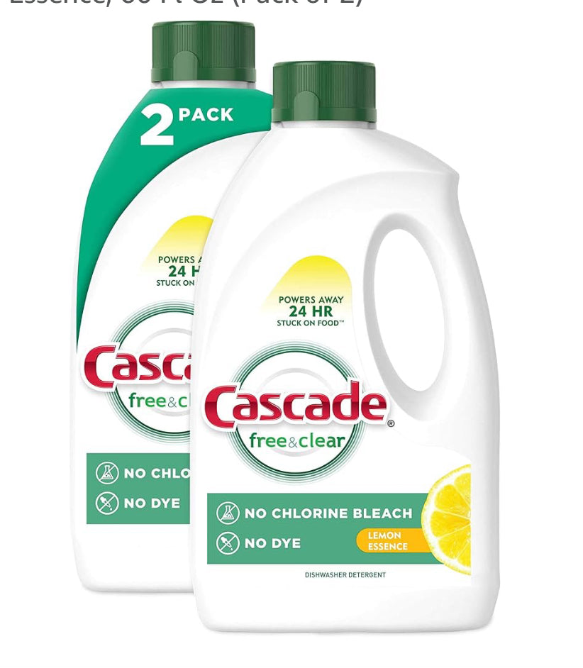 Cascade Free & Clear Dish Gel - 2 pack