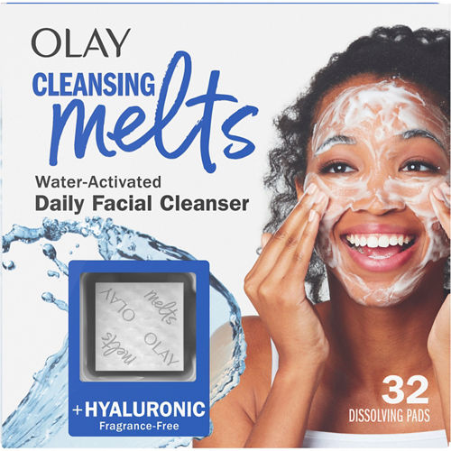 Olay Facial Cleansing Melts + Hyaluronic Acid Dissolving Pads 32 ct.