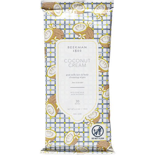 Beekman 1802 Coconut Cream Face and Body Cleansing Wipes 30 ct.