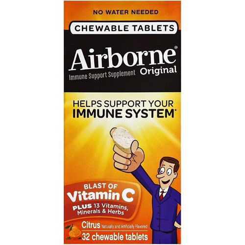 airborne citrus chewable tablets 32 ct