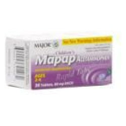 Mapap Acetaminophen 80mg Childrens Grape Tab 30ct