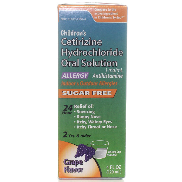 CETIRIZINE HCL OS 1MG/ML SF 120ML
