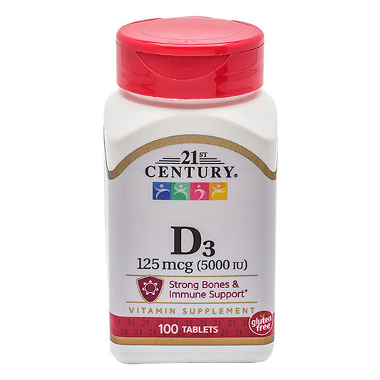 21ST CENTURY VITAMIN D 5000 IU 100 TABLET