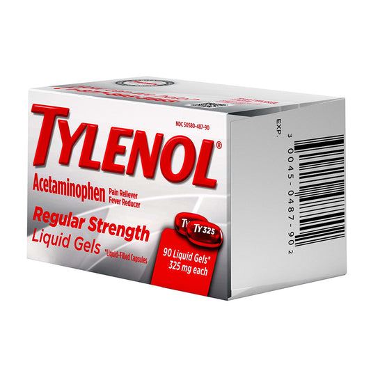 Tylenol 325 Mg Regular Strength Pain Relief Liquid Gels, 90 ea