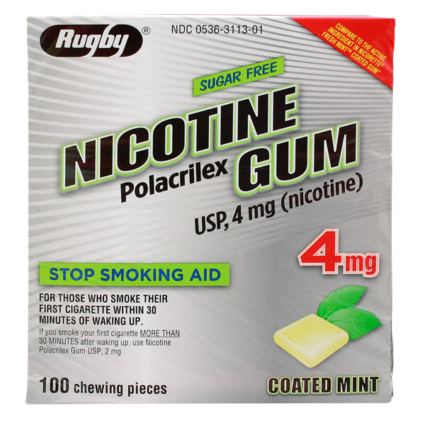 NICOTINE GUM MINT COATING 4MG 100