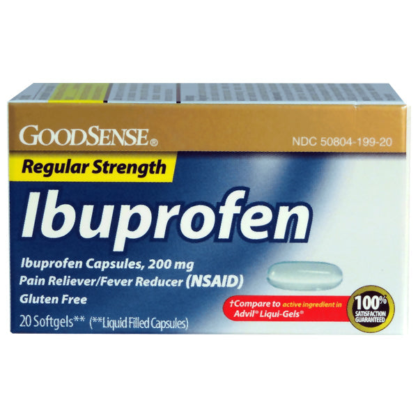 IBUPROFEN LIQUIDGELS 200MG 20