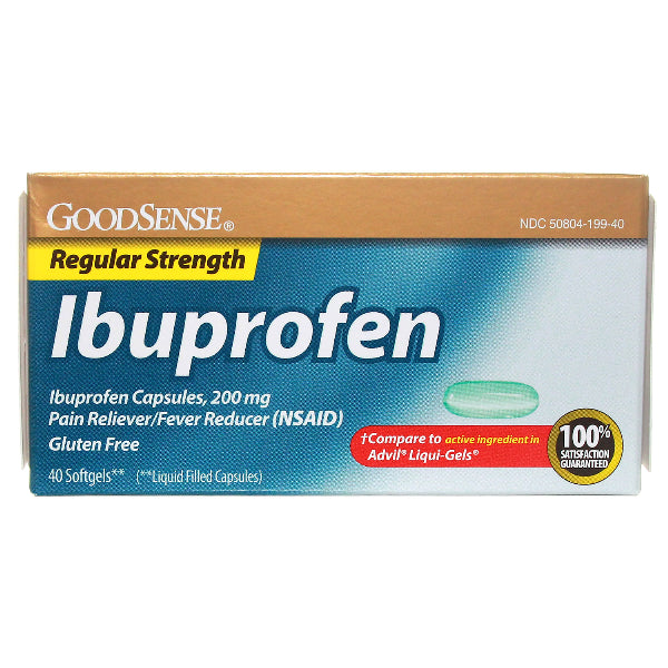 IBUPROFEN LIQUIDGELS 200MG 40
