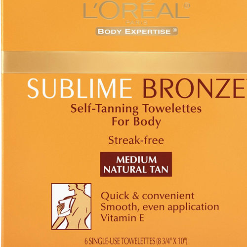 L'Oreal Sublime Bronze Self Tanning Towelettes, 6 ct.