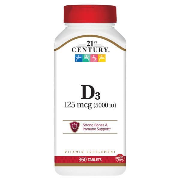 21ST CENTURY Vitamin D 5000IU 360 TABLET