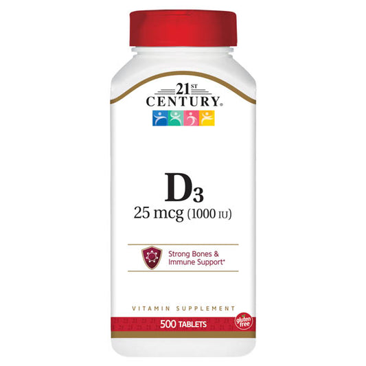 21ST CENTURY VITAMIN D 1000IU 500 TABLET