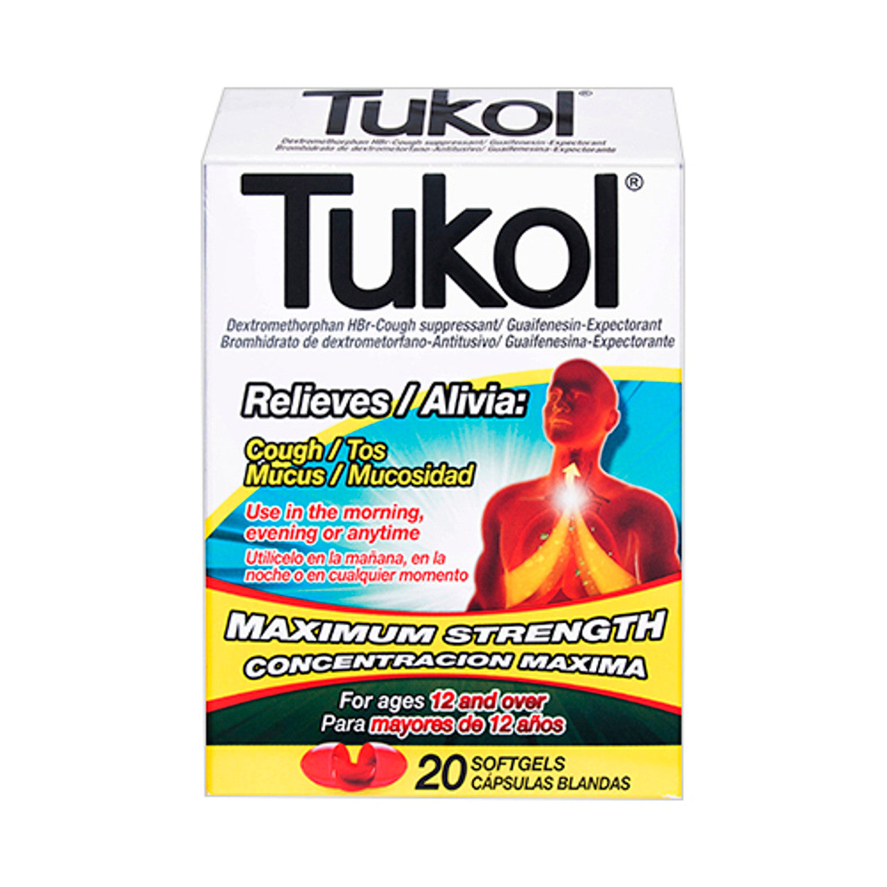 Tukol Cough And Mucus, Maximum Strength Softgels, 20 Ea