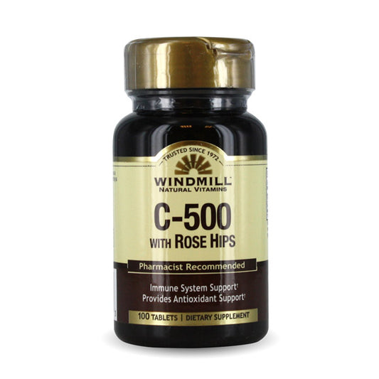 VIT C-500MG W/ROSE HIPS 100