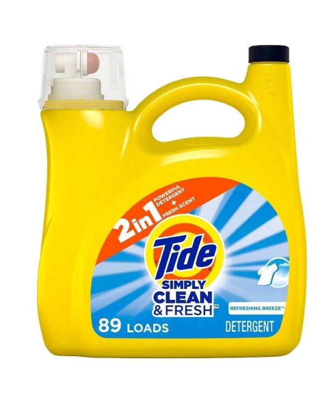 89 loads Tide Simply Clean & Fresh Liquid Laundry Detergent Daybreak Fresh 128oz