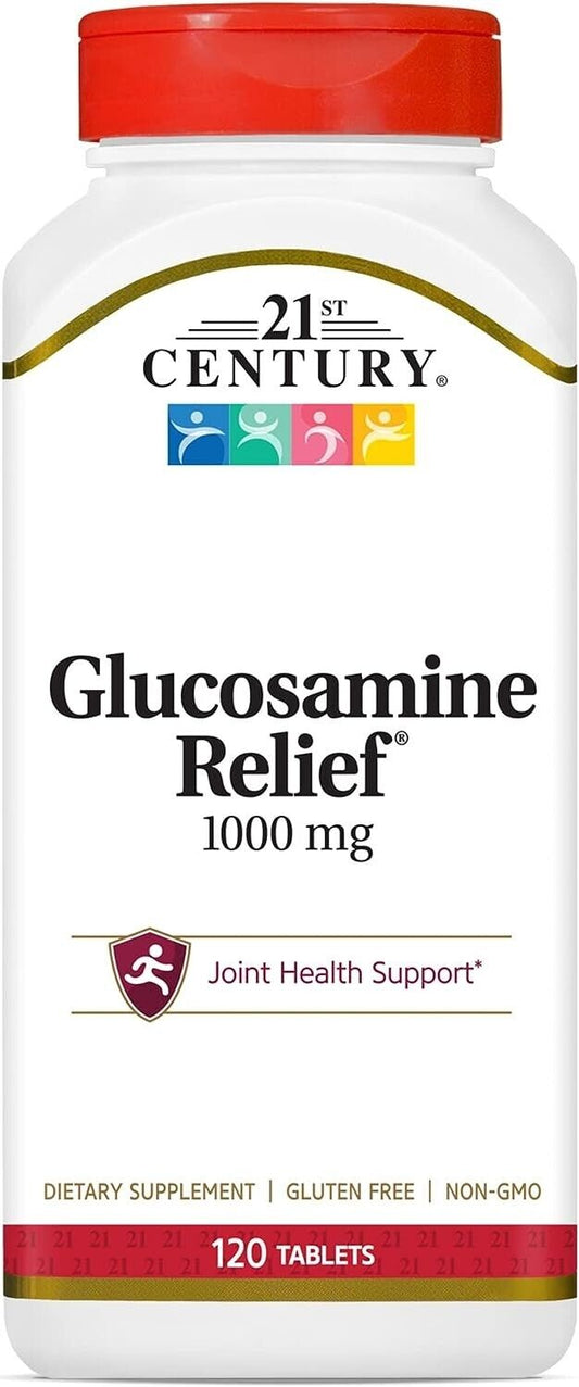 21st Century GLUCOSAMINE RELIEF 1000mg Joint Health 120 tablets 01/2025