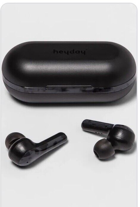 NEW heyday True Bluetooth 5.2 Wireless Earbuds Black Tort