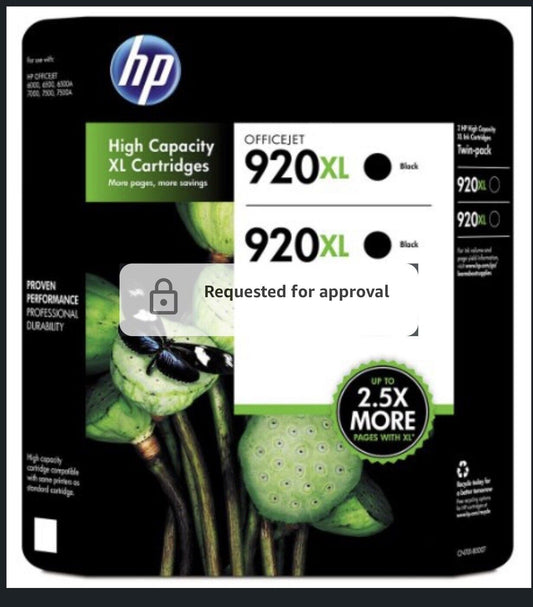 Genuine HP 912XL Twin Pack Black Ink Cartridges CN701BN Two Pack New Sealed