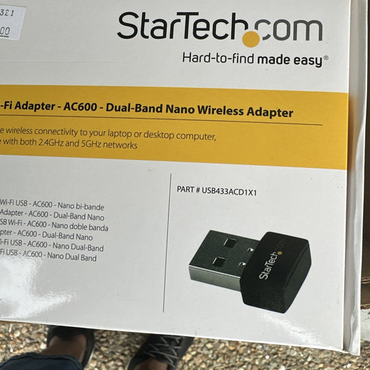 NIB StarTech USB Wi-Fi Adapter - AC600 - Dual-Band Nano Wireless Adapter