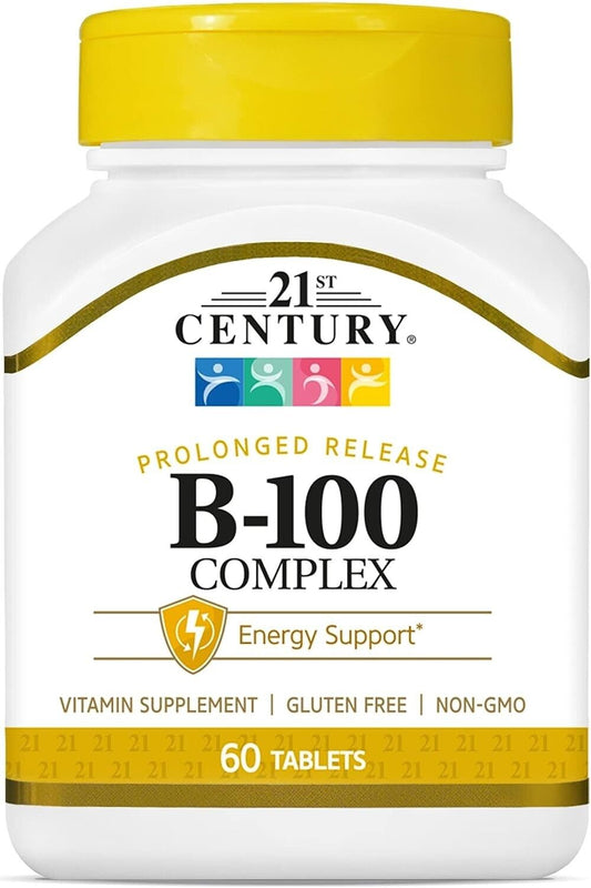 21st Century  B-100 Complex Prolonged Release - Energy Support - 60 tablets