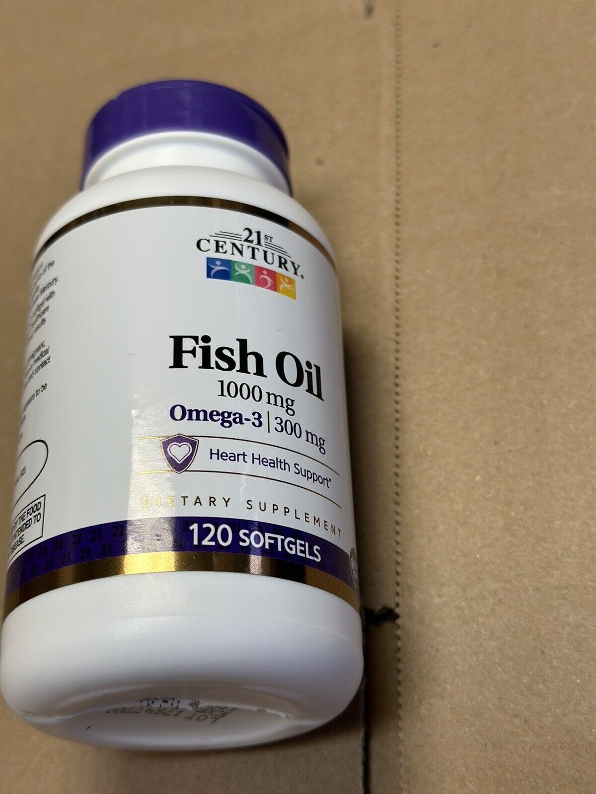 21st Century Fish Oil 1000mg Omega 3 300mg Heart Health Support Softgels 120ct