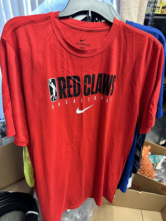 Nike Dri Fit Maine Red Claws NBA G League Short Sleeve Shirt Men's Size XLT