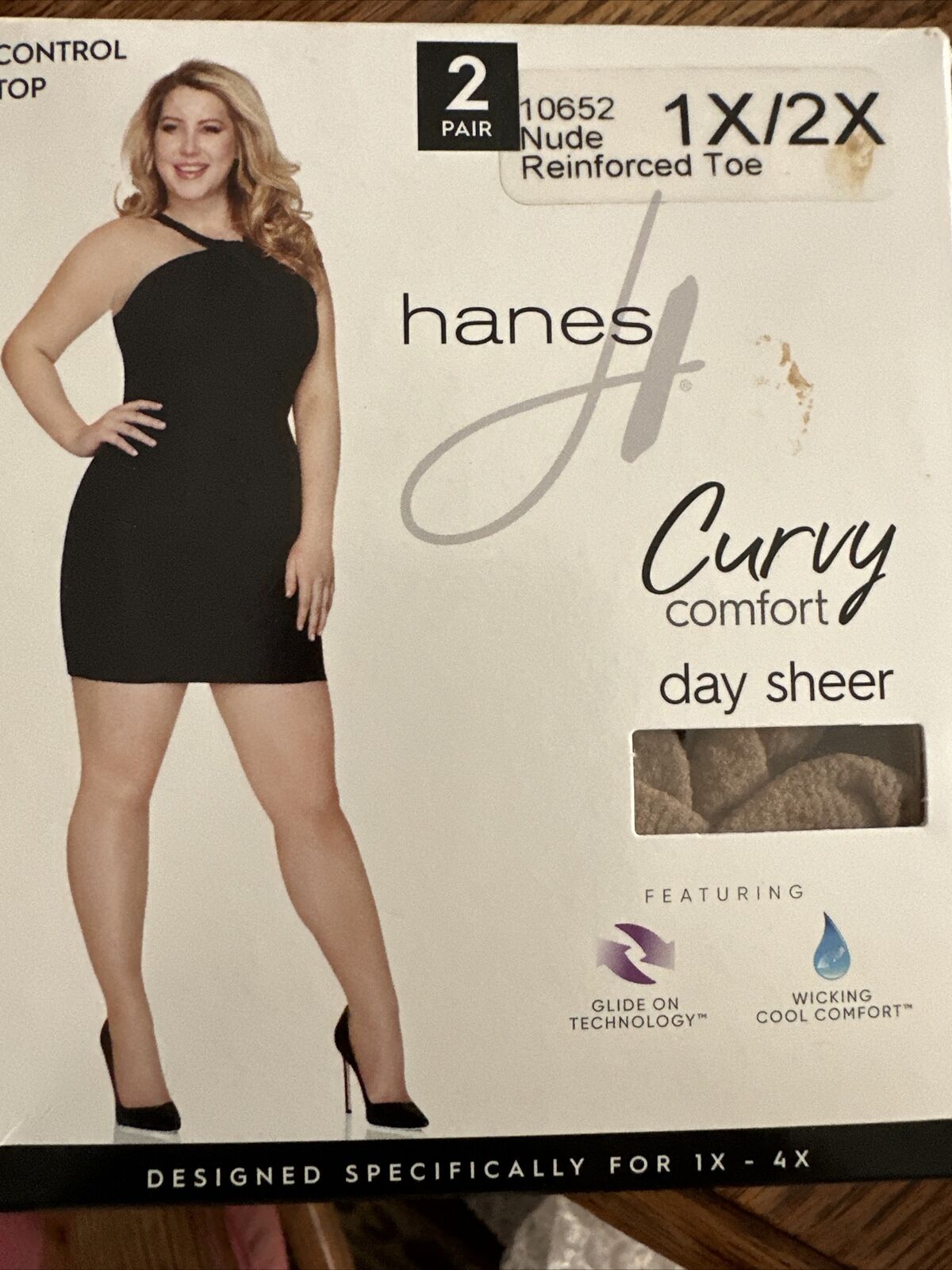 Hanes  Curvy Comfort Day Sheer Control Top 1X/2X